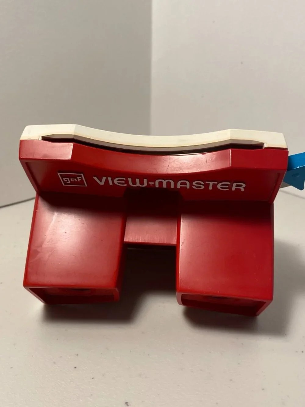 1976 View Master Model G GAF Corp Portland Red White Blue Triangle Knob Made USA